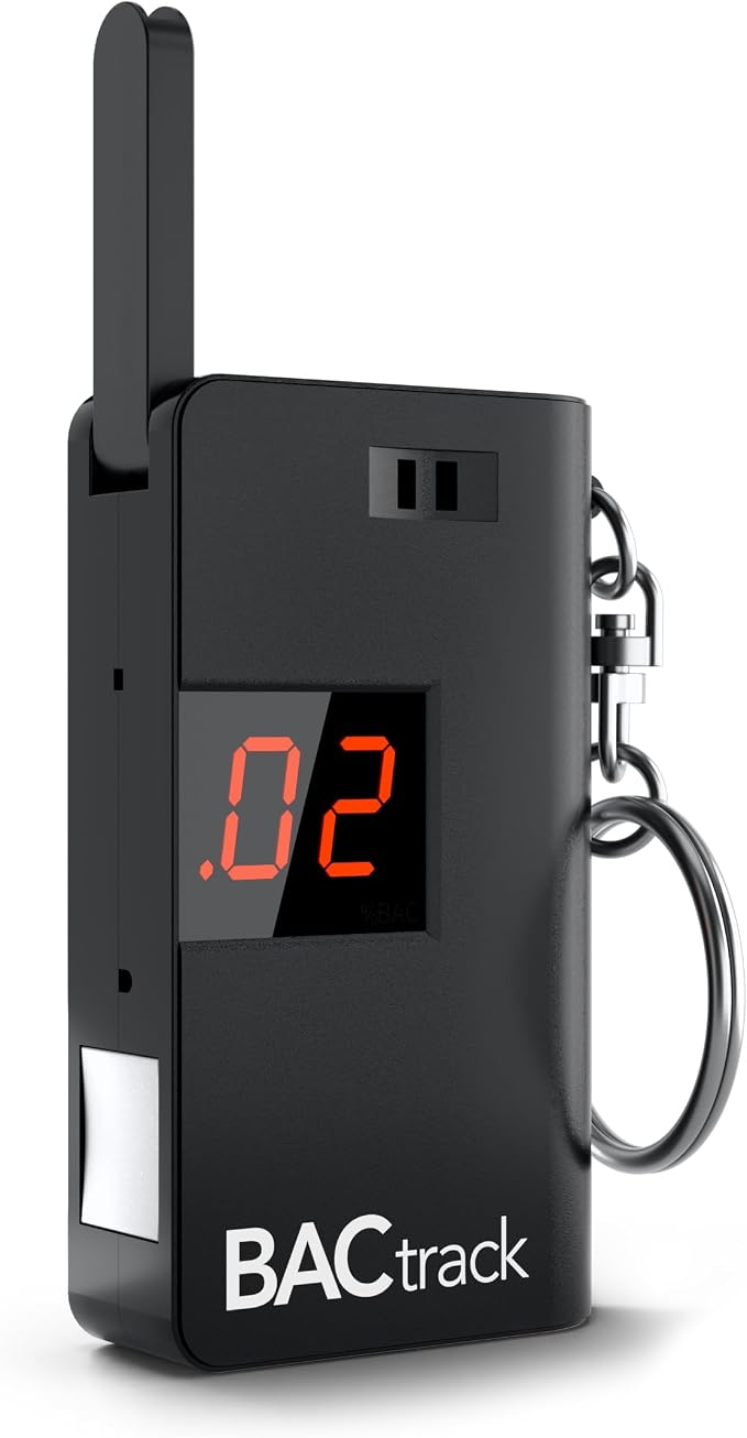 BACtrack Keychain Breathalyzer (Black) | Ultra-Portable Pocket Keyring Alcohol Tester for Personal Use