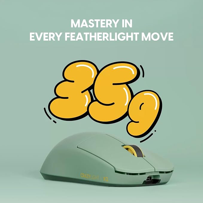 Pulsar Gaming Gears X2 Crazylight Wireless Gaming Mouse, Ultra Lightweight 1.27 oz (36g), Optical Switch, 32000 DPI, 750 IPS, XS-1 Sensor, 8k Compatible (Mini, Wildscape Forest)