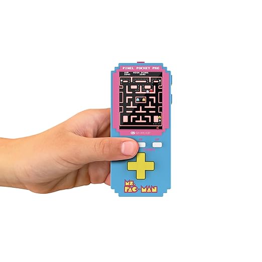 My Arcade Ms. Pac-Man Pixel Pocket Pro: Officially Licensed Ms. Pac-Man Video Game, Portable Keychain Arcade