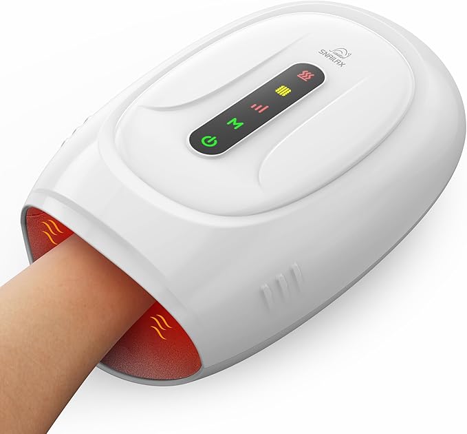Snailax Gifts for Father, Dad 2026 Cordless Hand Massager with Heat Compression & Vibration, Hand Finger Wrist Full Coverage, Electric Hand Arthritis Massage Tool, Large Space Big Size