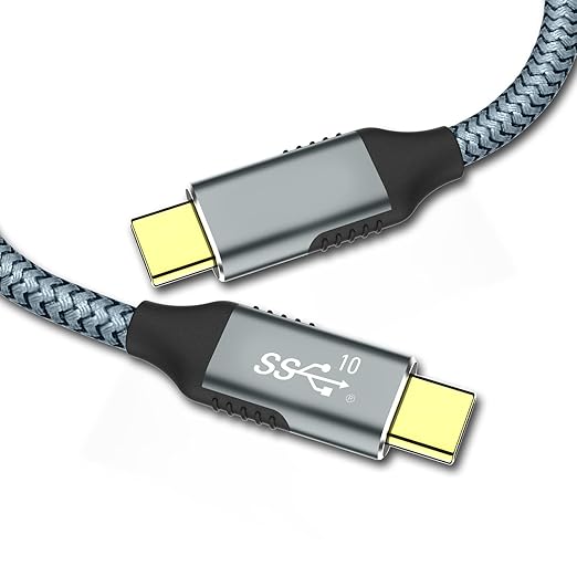 USB C to C Cable 6.6ft，USB 3.2 Gen 2 10Gbps Data Transfer, USB 100W,4K 60Hz USB C Display Cable Compatible with MacBook Pro/Air, iPad Pro, Galaxy S23, Dell XPS, and More