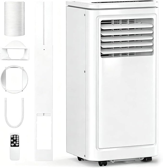 Electactic 8050 BTUs Portable Air Conditioners for Room up to 400 Sq. Ft, Air Conditioners Portable with Cool/Fan/Dry/Sleep Mode, 24H Timer, Remote Control, Window Kit