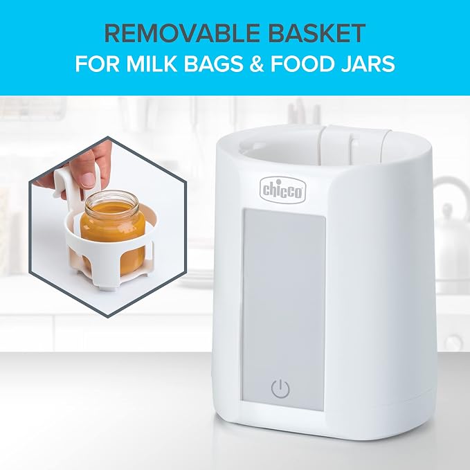 Chicco Digital Bottle Warmer & Sterilizer for Baby Bottles, Baby Food Jars, and Milk Bags | Eliminates 99.9% of Germs | 4 Heating Options | Digital Touchscreen | Automatic Shut-Off & Sound Alert