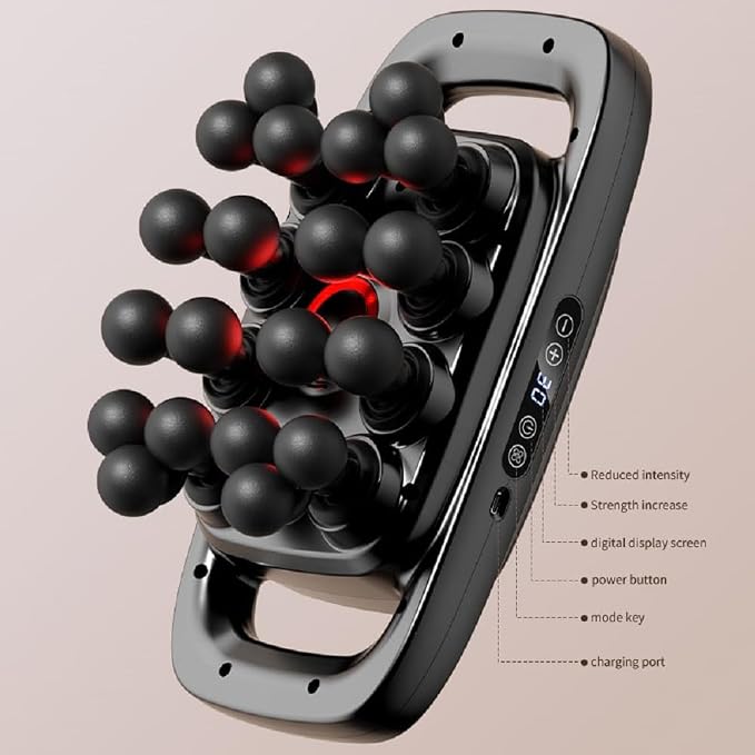 20-Head Massage Gun Set, Deep Tissue Percussion Massager with 3 Modes & 30 Intensities,Quiet Muscle Massage Gun for Back,Shoulders, Legs, Foot, Body Muscle Pain Relief