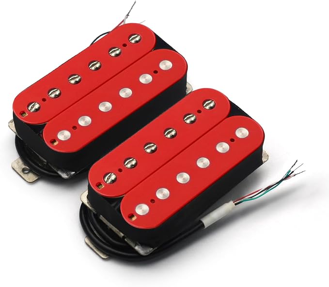SAPHUE Alnico 2 Electric Guitar Pickup N-50 7-8K/B-52 8-9K Humbucker Alnico II Pickup Double Coil Pickup Guitar parts (red)