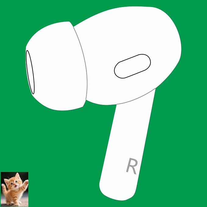 Meenova OEM Right Earbuds Replacement for Pods Pro (2nd Generation) A3047, A3048, A3049, Genuine Single Right Ear Side Only, Compatible with Original Air Pro 2 A2968 Charging Case