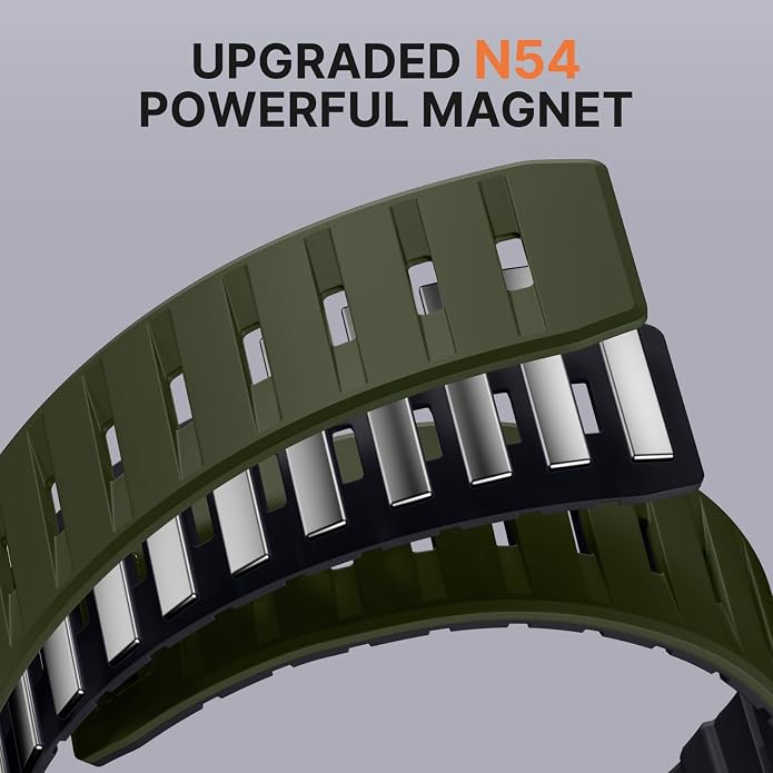 Bandletic Magnetic Watch band Compatible with Apple Watch Bands - Magnet Bands 49mm 46mm 45mm 44mm 42mm Men Women, Rugged Silicone Strap for iWatch Series 11/10/9/8/7/SE3/SE2/SE/6/5/4/3/2/1