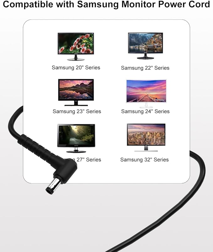 35W 25W Monitor Adapter Compatible with Samsung Monitor Power Cord A2514_MPNL A3514-RPN DC 14V Compatible with Samsung TV Power Cord BN44-00917A BN44-00990A Charger Supply
