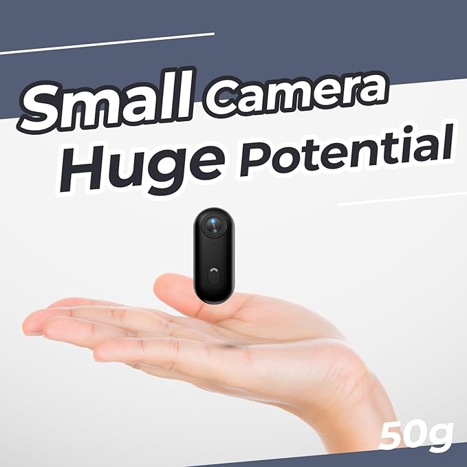 4K Mini Action Camera, Included 64GB, Wearable Camera with 360°Rotatable Clip & Magnetic Clip, for Lecture, Traveling, Pet Walking and Outdoors Activities JS-10B Full Packaging