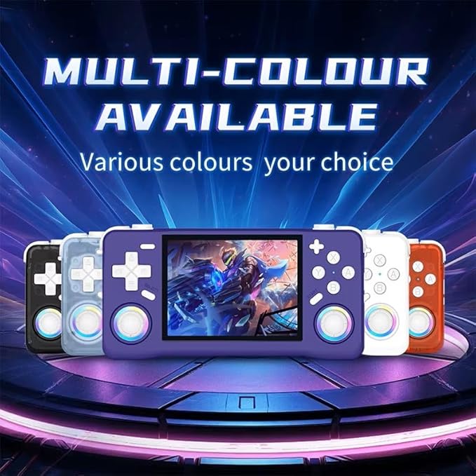 Retro Handheld Game Console - Open Source Linux System, 3.5-inch Full-Lamination Screen, 18000+ Classic Games, 4000mAh Battery Portable Handheld (Translucent Red)