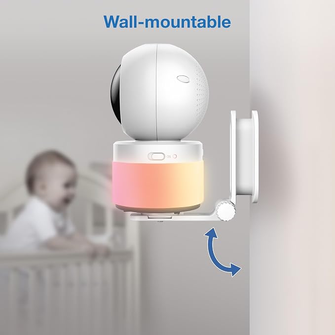 VTech Video Baby Monitor VM5263, 5" HD LCD, Pan-Tilt-Zoom, White
