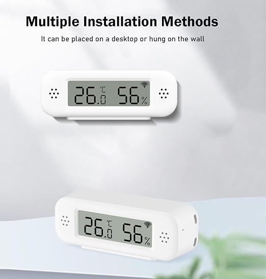 WiFi Thermometer Hygrometer Indoor: Smart Temperature Sensor, Digital Temperature Humidity Monitor with Smart App & Data Recording, Compatible with Alexa, for Bedroom Greenhouse Cellar (1 Pack)