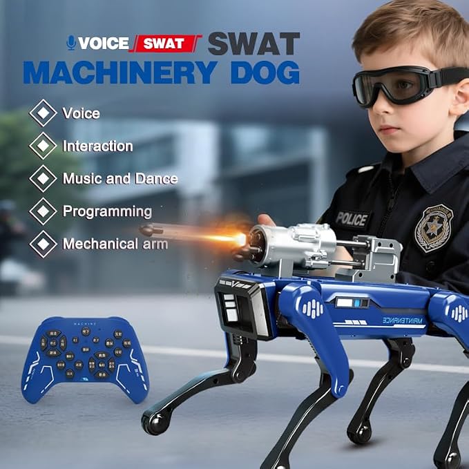 Smart Robot Dog for Kids, Voice & Remote Control Interactive AI Robotic Pet with 30+ Lifelike Actions, Programmable & Dancing STEM Toy, Best Gift