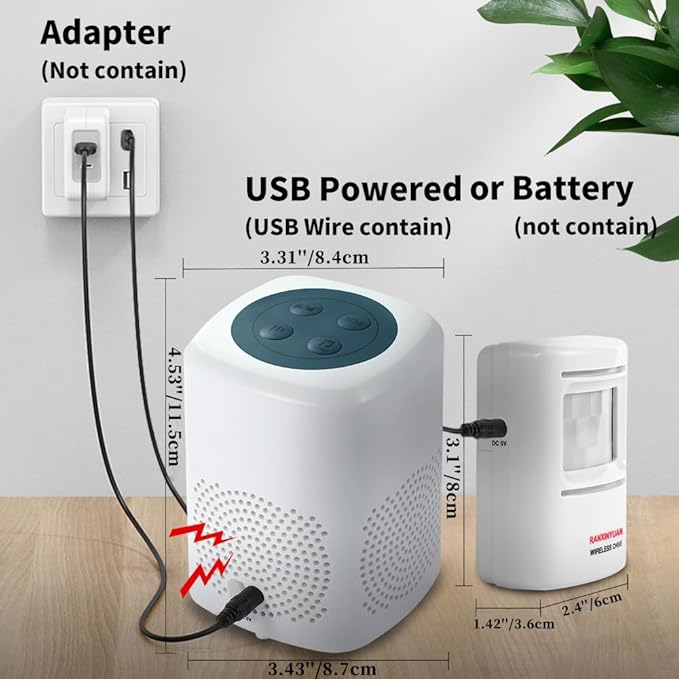 Dog Barking Alarm Motion Detector Outdoor Pir Human Body Motion Sensor Alarm Electronic Alarm Motion Activated Home Security (3 Detectors+ 1 Receiver)