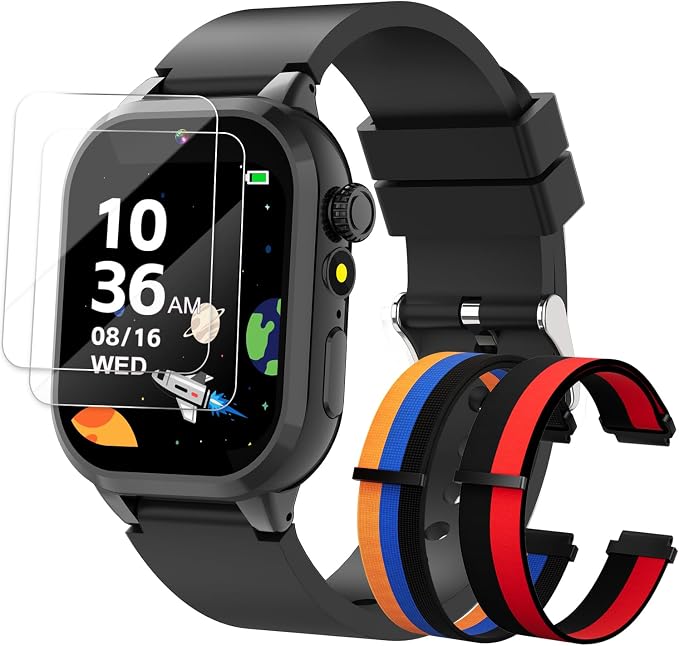MOFGDNI Smart Watch for Kids with 39 Games, Built-in Camera, Video Recorder, Alarm, Calculator, Pedometer & Various Wallpapers – Toys for Ages 4-12 Years Old Birthday