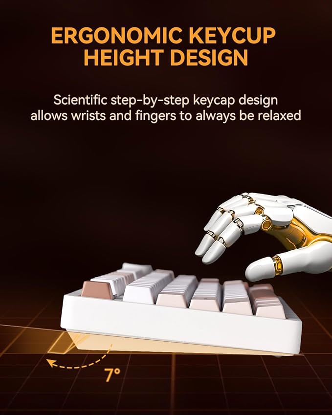 LEOBOG HI75CPro Mechanical Aluminum Keyboards, Gaming Keyboard RGB Backlit Tri-Mode BT5.0/2.4GHz/USB-C, Creamy Keyboard with PBT Keycaps for PC/Win/iOS/Andriod-Turquoise Switch, Brown