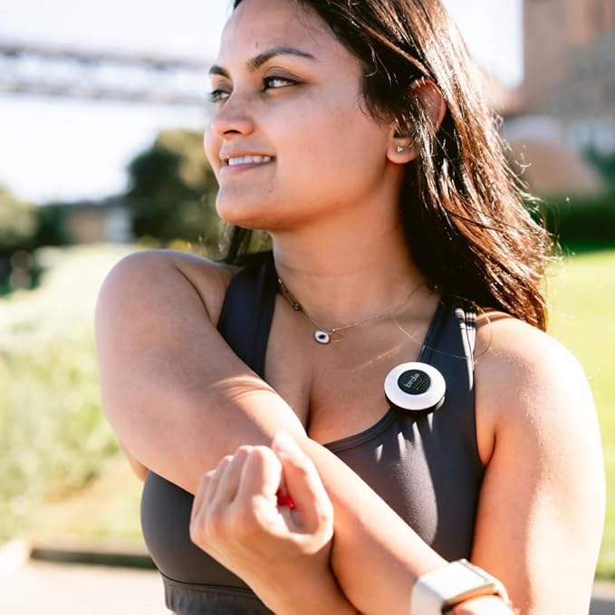 She's Birdie - The Original Personal Safety Alarm Disc for Bikes, Hikes, and Late Nights - Loud Siren, LED Light for Extra Visibility, Rechargeable, Handsfree, Lightweight, Water Resistant (Blossom)