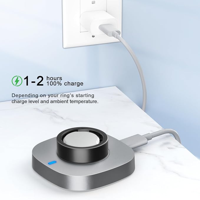 ZOOROO Charger Compatible with Aura-Ring Gen 3 Size 7, Fast Charging Dock with USB-C Cable