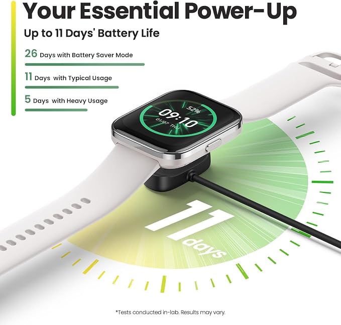 Amazfit Bip 5 Unity Smart Watch 46mm, 11-Day Battery, Fitness Activity Tracker with 120+ Sports Modes, Heart Rate & Sleep Monitor, Customizable Watch Faces, for Android & iPhone, Charcoal