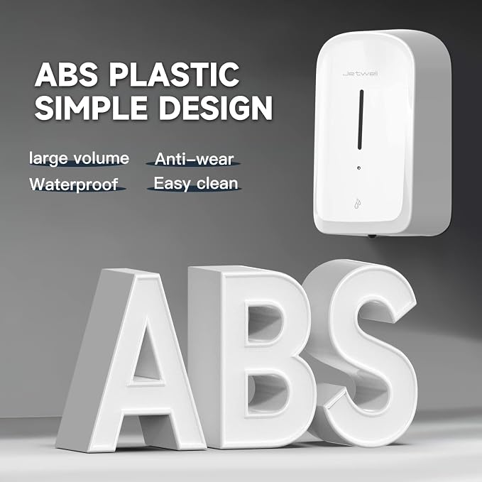 JETWELL Automatic Touch-Less Wall Mount Soap Dispenser and Multifold Paper Towel Dispenser White
