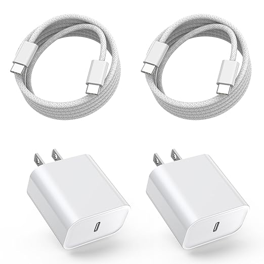 Fast iPhone Charger, 20W Power Delivery USB C Block iPhone 17 16 Charger Fast Charging Adapter with 3FT USB C to USB C Wowen Cable Cord Charging for iPhone 17/17 Air/17 Pro Max/16/15,iPad Pro/Air/Mini