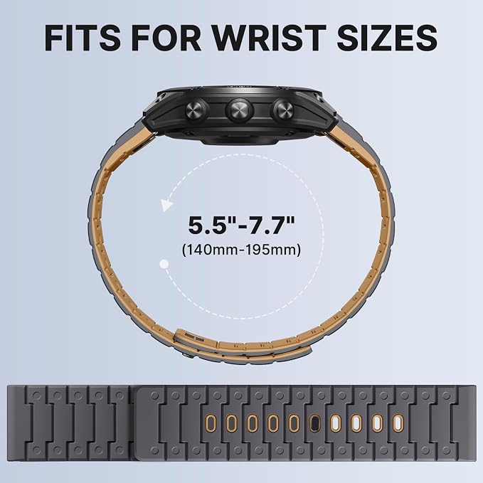 Bandletic Magnetic Bands Compatible with Garmin Fenix 5 6 7 Watch Band - 22mm Easy-Fit Durable Breathable Replacement Strap for Fenix 8 47mm/7 6 Pro/5 Plus/Forerunner 965/945/Approach S62/Instinct32