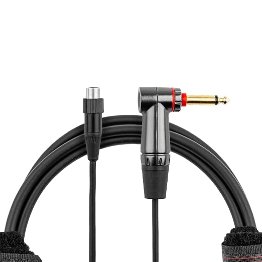 Cableworks by Gator Cases Headliner Series 3-Foot Right Angle 1/4" with Quiet Switch to TA4F Instrument Cable for Wireless Bodypack Transmitter, (GCWH-TA4F-3RAQT)