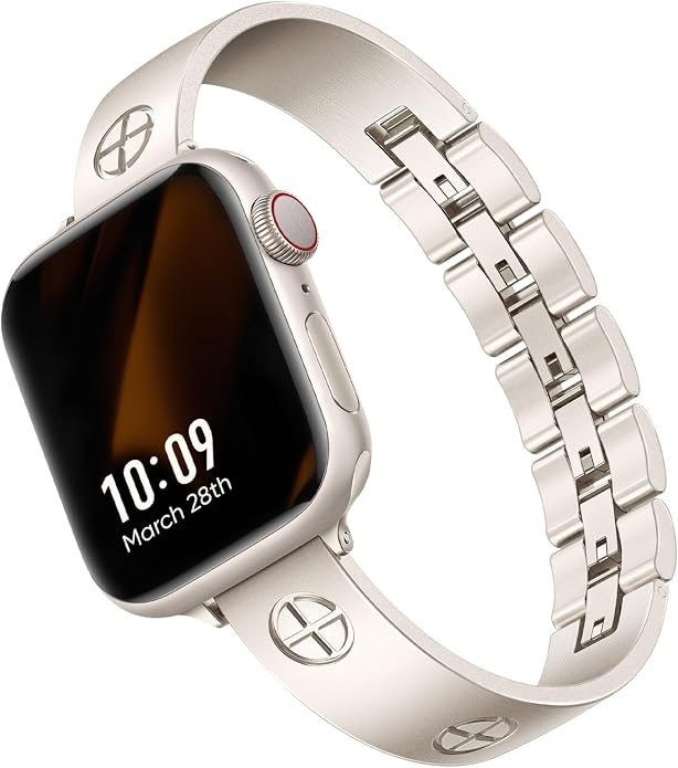 Missair Compatible with Apple Watch Band 38mm 40mm 41mm 42mm 44mm 45mm 46mm 49mm, Stainless Steel Metal Strap Women Dressy Bracelet Wristband for iWatch Series 11 10 9 8 7 6 5 4 3 2 1 SE Ultra
