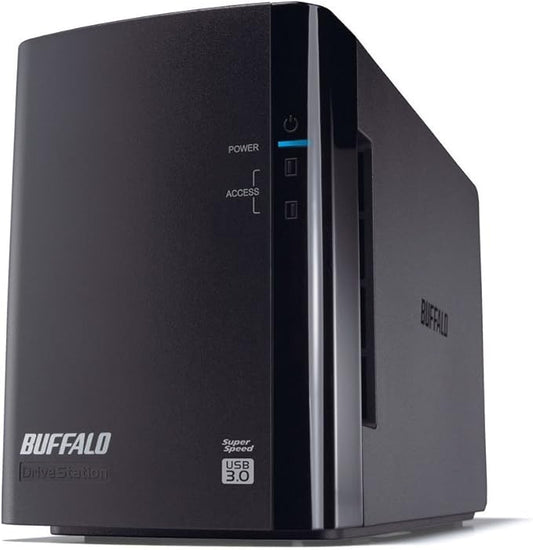 BUFFALO DriveStation Duo 2-Bay 8TB (2x4TB) TAA Desktop External Hard Drive USB 3.2