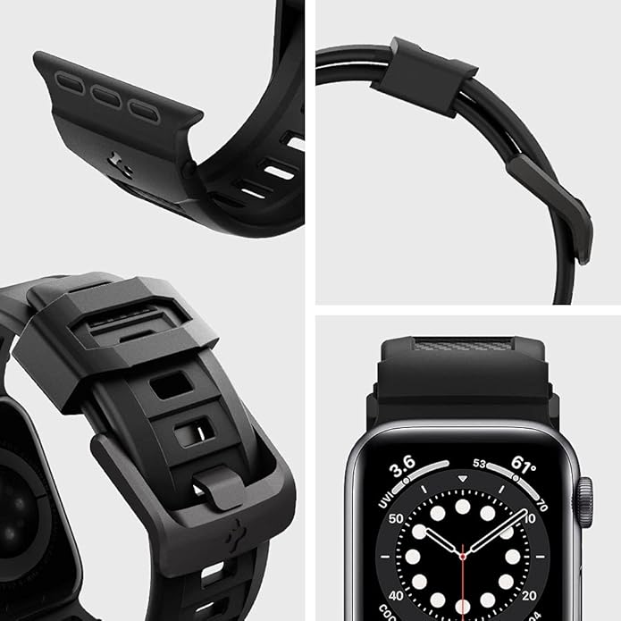 Spigen Rugged Band Designed for Apple Watch Band Compatible with Ultra 3/2/1 49mm, Series 11/10 46mm, 9/8/7 45mm, SE2/SE/6/5/4 44mm, 3/2/1 42mm
