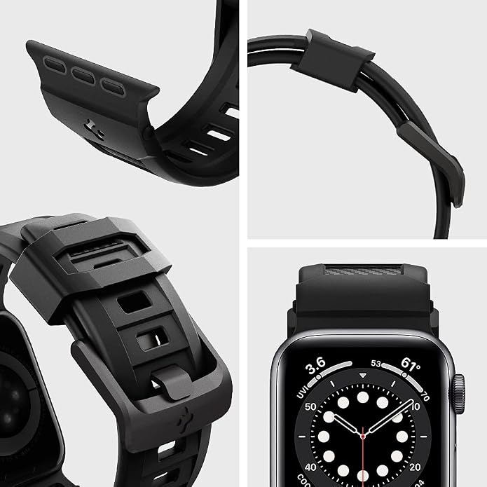 Spigen Rugged Band Designed for Apple Watch Band Compatible with Ultra 3/2/1 49mm, Series 11/10 46mm, 9/8/7 45mm, SE2/SE/6/5/4 44mm, 3/2/1 42mm