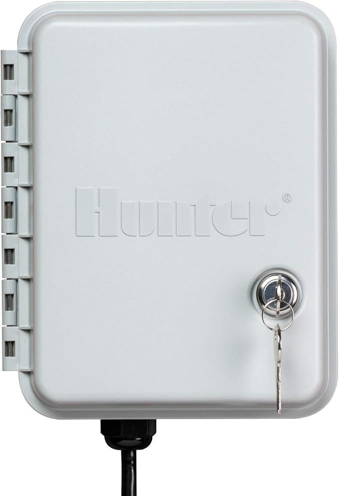 Hunter XC800 X-Core 8 Zone Outdoor/Indoor Sprinkler Timer, Weatherproof Irrigation Controller for Lawn and Garden, Programmable Automatic Watering, Easy Install