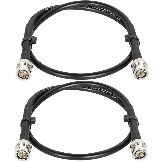 XRDS -RF 2FT SDI Cable, BNC Male Digital Video Cable 75 Ohm RG59 BNC Cables Supports HD-SDI/3G/6G-SDI/4K/8K-2PCS