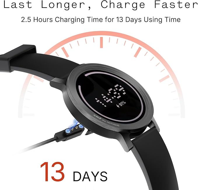 CMF BY Nothing Watch 3 Pro Smart Watch for Men Women, Bluetooth Call AI Energy Score, 1.43” Heart Rate Tracking, Sleep Monitor, GPS & 130 Sport Modes, Fitness Tracker for Android iOS, IP68 Orange
