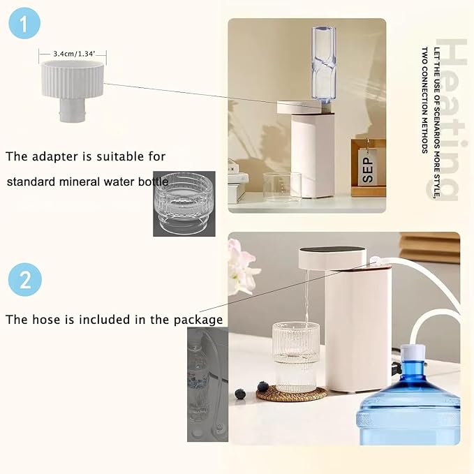 Instant Hot Water Dispenser Mini Portable Water Heater 2000W 3 Seconds Fast Heating Milk Tea Coffee 5 temperatures for Home Kitchen Hotel Office Camping Travel Hiking