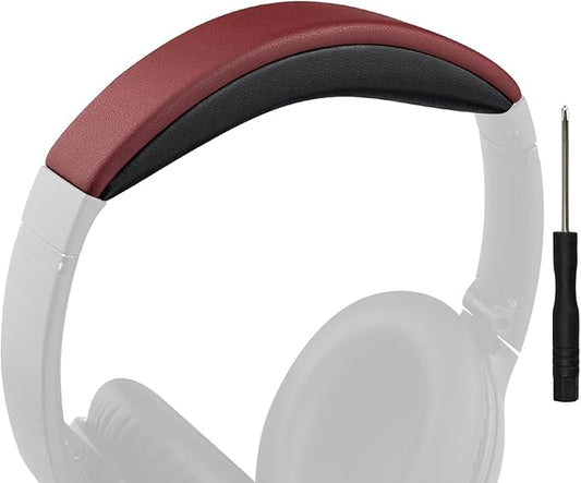 SOULWIT Headband Cover for Bose QuietComfort 45 (QC45)/QuietComfort SE (QC SE)/Quiet Comfort Wireless Headphones, Replacement Headstrap Pad Repair Part - Burgundy