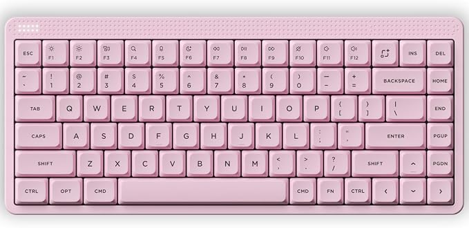 NuPhy Node75 Wireless Mechanical Keyboard, 75% Hot Swappable Custom Low Profile Keyboard, 84 Keys Computer Gaming Keyboards, Supports Touch Gestures, PBT Keycaps, RGB Backlit, Bluetooth/2.4GHz/USB-C