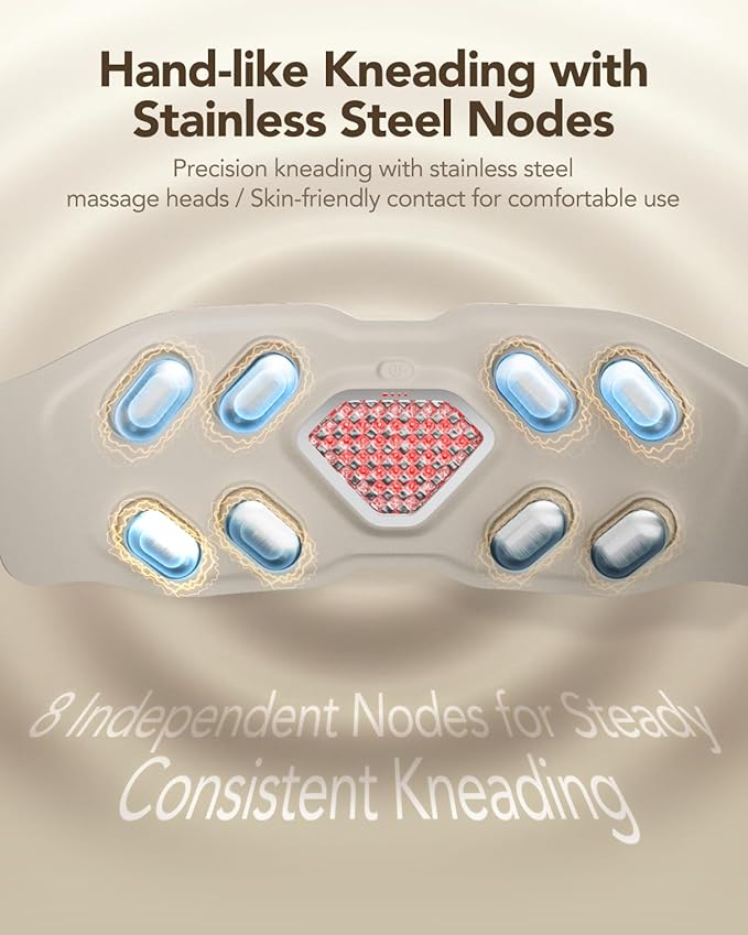 SKG Lower Back Massager for Pain Relief Deep Tissue Gifts for Men Women Mothers Day Gifts Adjustable Cordless Heating Pad Infrared Vibrating Back Massager for Mom Grandpa