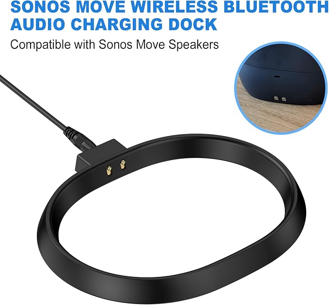 Charging Base Replacement Charger for Sonos Move Gen 2nd and 1st with 45W Adapter(Black)