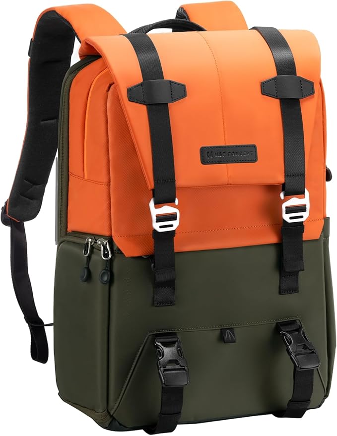 K&F CONCEPT Camera Backpack, Camera Bags for Photographers Large Capacity Camera Case with Raincover,15-15.6 Inch Laptop Compartment Compatible for Canon/Nikon/Sony/DJI Mavic Drone(Backpack 20L)
