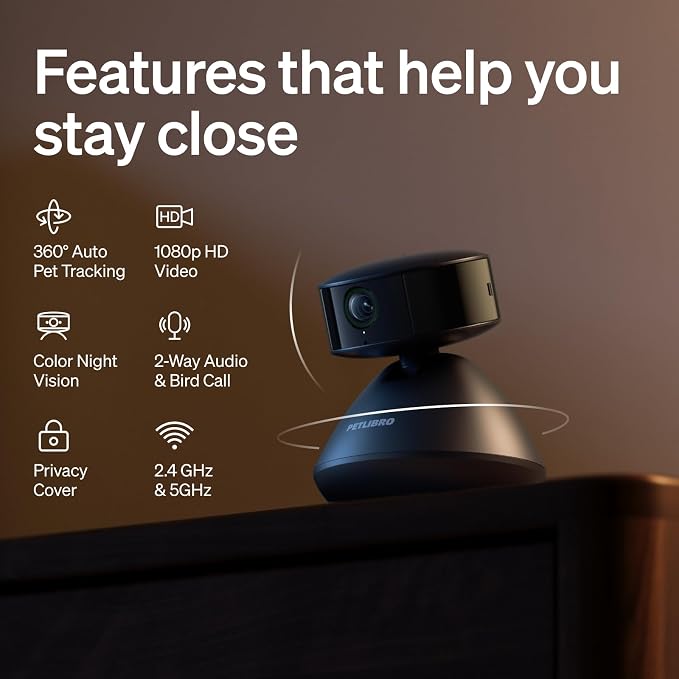 PETLIBRO Cat & Dog Camera with Multi-Pet Recognition, Individual Timelines, Activity Tracking, Smart Summaries, Indoor AI Pet Camera
