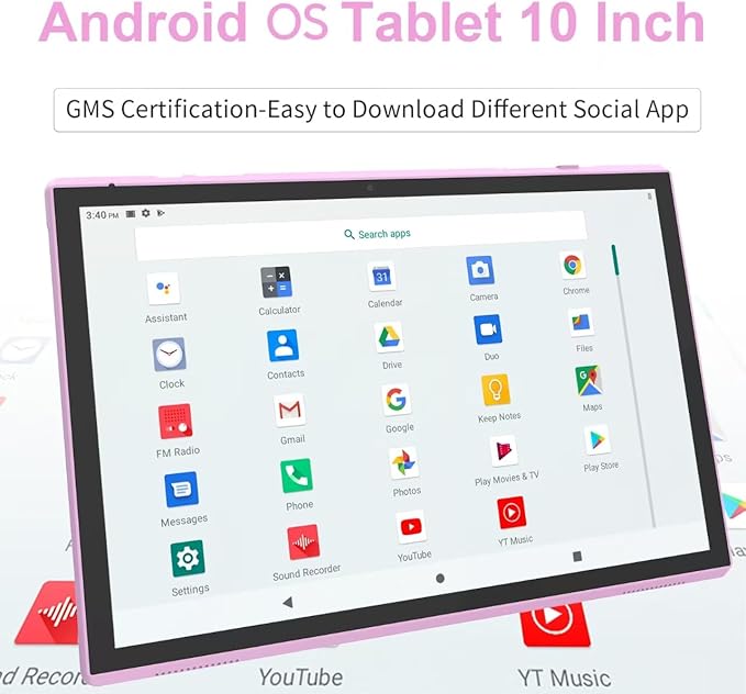 Android Tablet 10 Inch Tablet With Case Screen Stylus Android 15 Tablets 8GB RAM 32GB ROM Support 1TB Expansion 6000mah Battery 10.1" IPS HD Touchscreen 2MP+8MP Dual Camera WIFI-6 Bluetooth5.0 Tablets