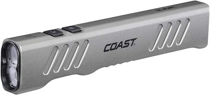 Coast Slayer RED 1000 Lumen USB-C Rechargeable LED Flashlight with Red Mode, Spot/Flood, Memory Mode and Pocket Clip