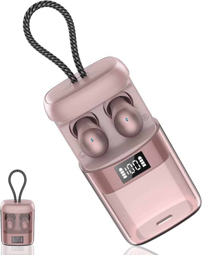 Sleep Earbuds Bluetooth 6.0 in Ear, 2026 New Mini Sleep Headphones with Sleep Monitor and APP, Sleepbuds for Side Sleepers, 48H Playtime Sleep Earphones with Personal Alarm/Small Earplugs, Rose Gold
