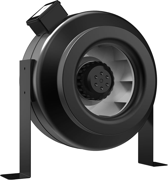 10 Inch Inline Duct Fan, 618 CFM Inline Fan Duct Exhaust Fan for Grow Tent, Indoor Garden Ventilation, NSK/SKF bearings
