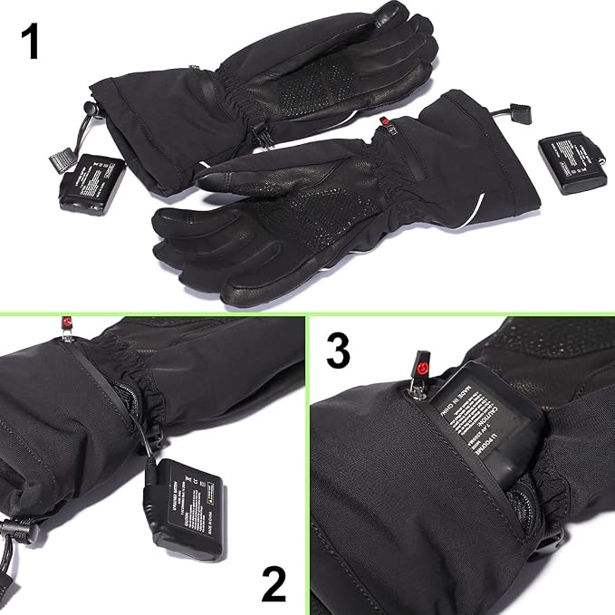 7.4V 2200MAH Rechargeable Li-Polymer Electric Batteries for Heated Gloves,Warmer Winter Heated Fleece Cap and Thermal Heated Socks (2 Pack Included)