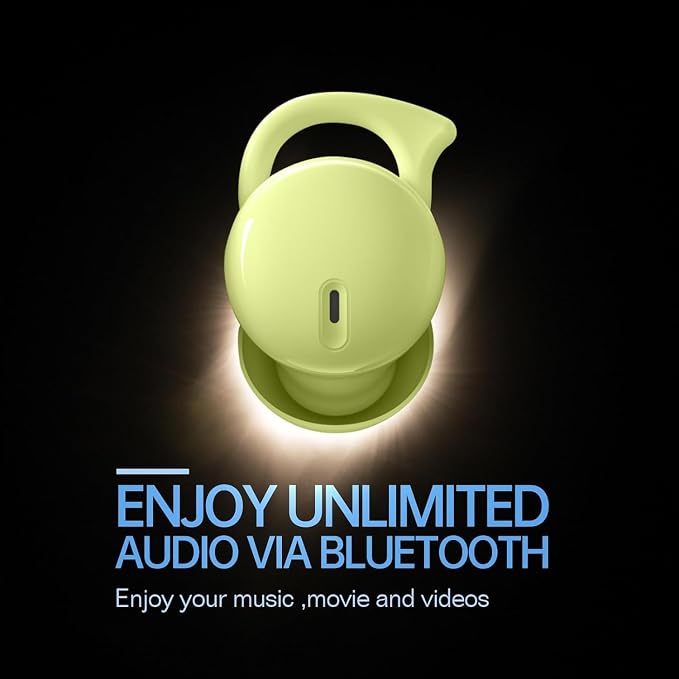 Invisible Sleep Headphones,Sleep Earbuds for Side Sleepers,Small Comfortable Fit Noise Blocking Sleep Ear Buds,Bluetooth 5.3 Wireless Earbuds, in-Ear Ear Buds for Sleeping, Working (Green)