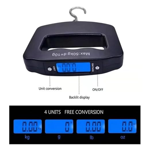 Digital Luggage Scale, 4pcs 50kg/10g Digital Luggage Scale Electronic Portable Suitcase Travel Weighs with Backlight Hanging Scales,for Suitcase Hanging Weight
