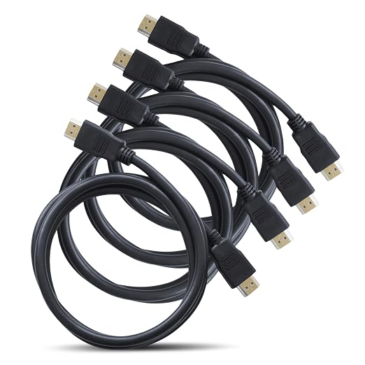OREI Ultra High Speed 4kHDMI Cable 6ft – High-Speed 10.2Gbps, 3D, ARC, Ethernet – Premium 6ft HDMI Cable for TVs, Monitors, Home Theater & Gaming (4 Pack)