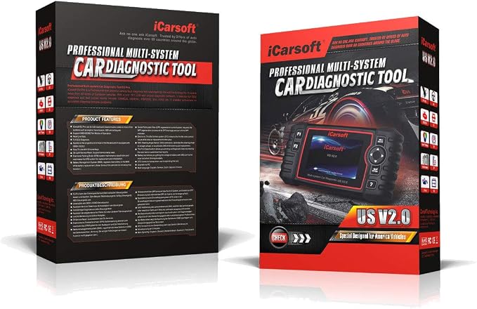 iCarsoft US V2.0 Diagnostic Scan Tool for American Vehicles Ford/GM (Cherolet/Buick/Cadillac/GMC)/Chrysler/Jeep/Holden +Oil Reset +EPB+BMS+DPF+SAS+ETC+BLD+INJ
